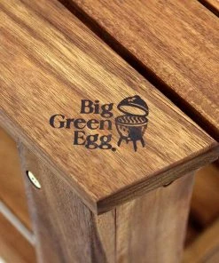 Big Green EGG Large Bundle On Acacia Hardwood Table All BBQ Grills & Smokers