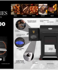BBQ's And More NZ Louisiana Pellet Grills Founder Series 800 C/w Iconnect And Wifi - 129713