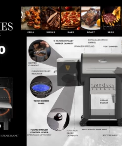 BBQ's And More NZ All BBQ Grills & Smokers Louisiana Founders Legacy 800 Pellet Grill C/w Iconnect And Wifi - 129714