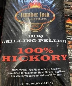 Lumberjack Grilling Pellets Lumberjack 100% Hickory Pellets 40lb Bag BBQ Wood Chips, Chunks, Charcoal & Pellets