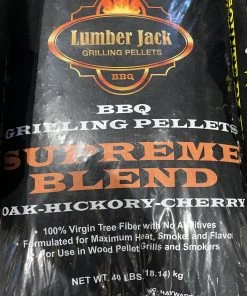 Lumberjack Grilling Pellets Lumberjack Supreme Blend (Oak/Hickory/Cherry) 40lb Bag BBQ Wood Chips, Chunks, Charcoal & Pellets