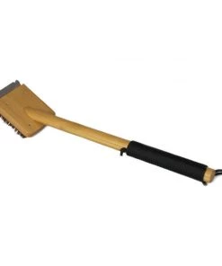 Charcoal Companion Bamboo Grill Brush With Palmyra Safe Scrub Bristles