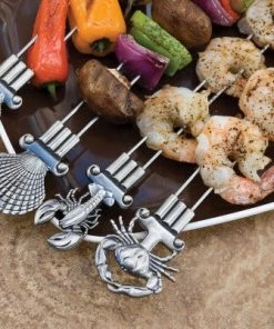 All Accessories And Tools Charcoal Companion Double Prong Coastal Skewers Set Of 4