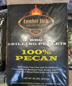Lumberjack Grilling Pellets BBQ Wood Chips, Chunks, Charcoal & Pellets Lumberjack 100% Pecan 20lb Bag