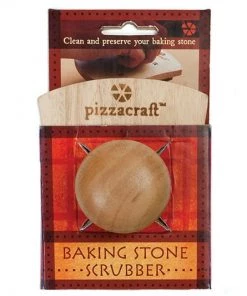 Pizzacraft Hardwood Handled Pizza Stone Scrubber Brush With Stainless Steel Bristles