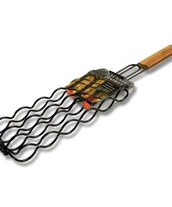 Charcoal Companion Non-Stick Adjustable Sausage Grilling Basket All Accessories And Tools